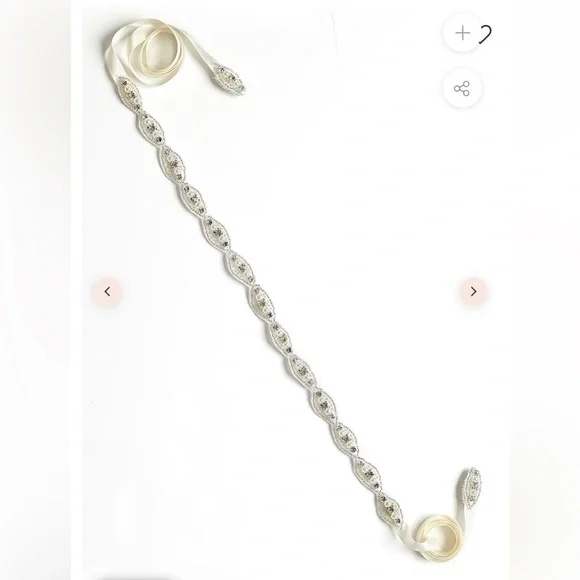 Untamed Petals Pearl Ivory belt/head piece bridal accessory 